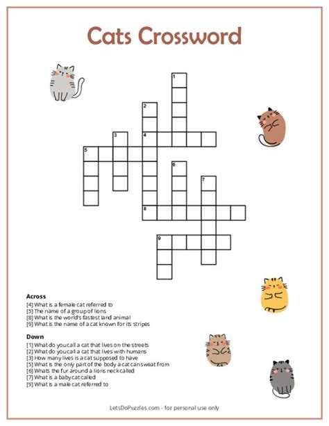 cat variety crossword